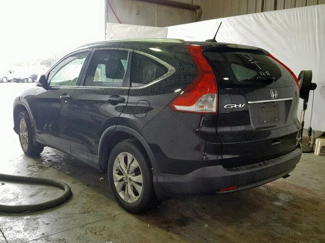 JHLRM3H74CC008977 - 2012 HONDA CR-V EXL BLACK photo 3