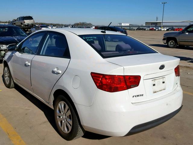 KNAFU4A25A5063327 - 2010 KIA FORTE EX WHITE photo 3