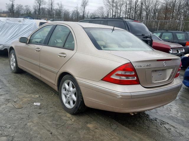 WDBRF61J52E004615 - 2002 MERCEDES-BENZ C 240 GOLD photo 3