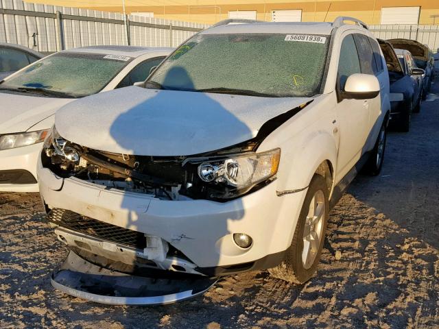 JA4MT41X39Z606648 - 2009 MITSUBISHI OUTLANDER WHITE photo 2