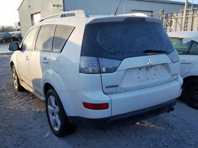 JA4MT41X39Z606648 - 2009 MITSUBISHI OUTLANDER WHITE photo 3