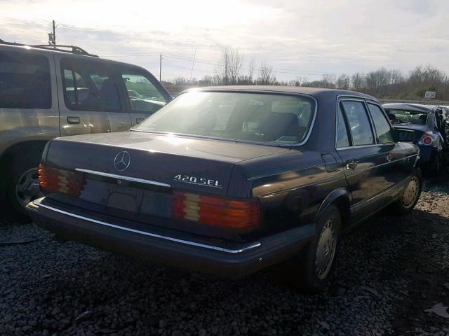 WDBCA35D1JA423297 - 1988 MERCEDES-BENZ 420 SEL BLUE photo 4