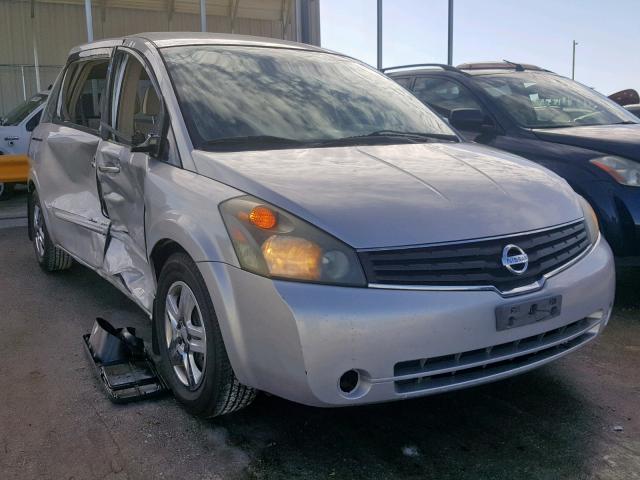 5N1BV28U27N133509 - 2007 NISSAN QUEST S SILVER photo 1