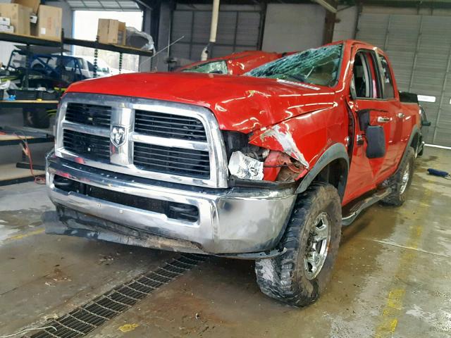 3D7UT2CLXAG176776 - 2010 DODGE RAM 2500 RED photo 2