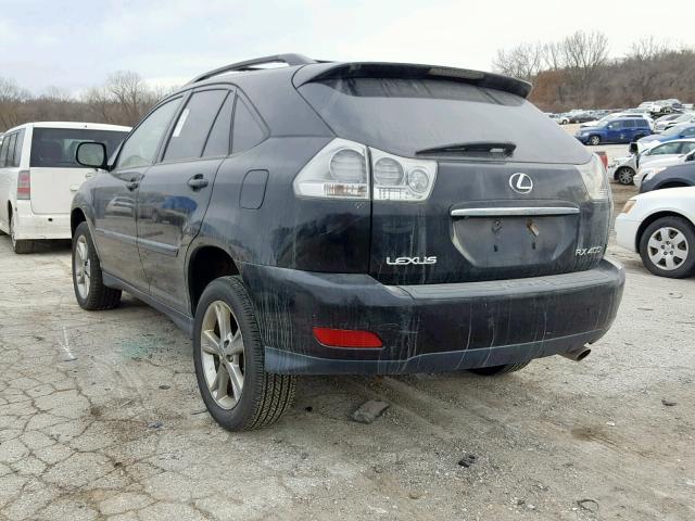 JTJHW31U460022898 - 2006 LEXUS RX 400 BLACK photo 3