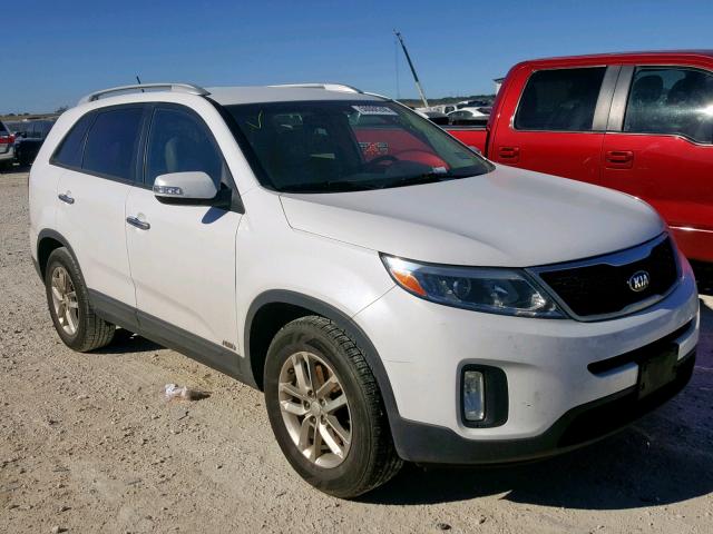 5XYKTCA65FG586069 - 2015 KIA SORENTO LX WHITE photo 1