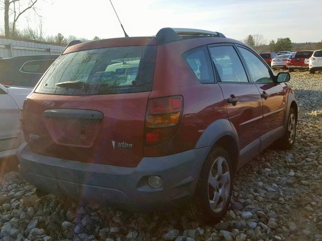 5Y2SL62843Z468125 - 2003 PONTIAC VIBE RED photo 4