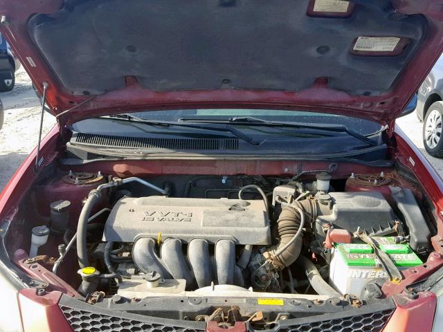 5Y2SL62843Z468125 - 2003 PONTIAC VIBE RED photo 7