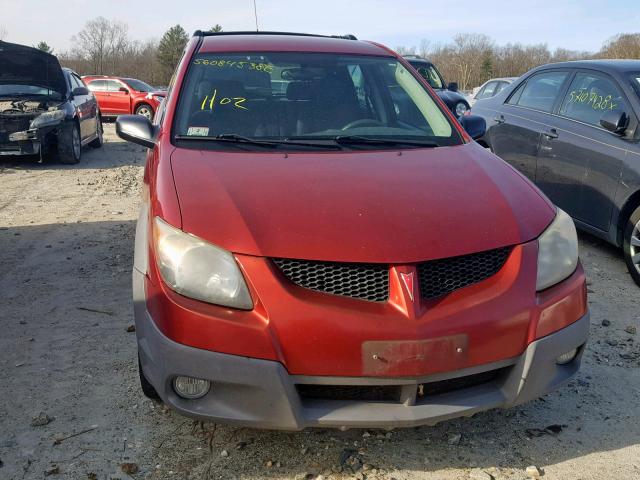 5Y2SL62843Z468125 - 2003 PONTIAC VIBE RED photo 9