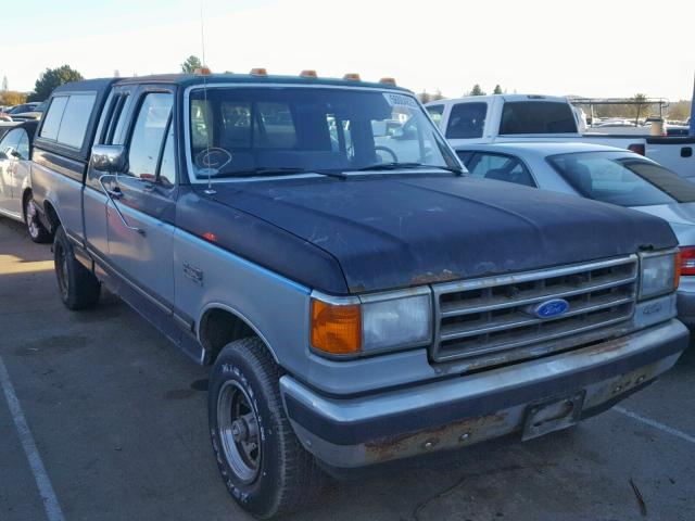 1FTEX14Y9KKA58445 - 1989 FORD F BLUE photo 1