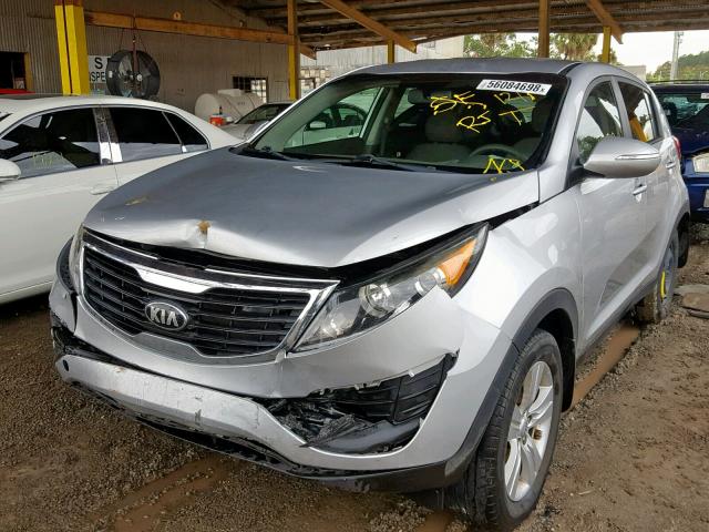 KNDPB3A28D7375495 - 2013 KIA SPORTAGE B SILVER photo 2