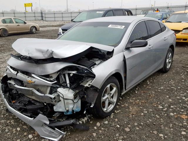 1G1ZB5STXGF236998 - 2016 CHEVROLET MALIBU LS 银色 照片 2