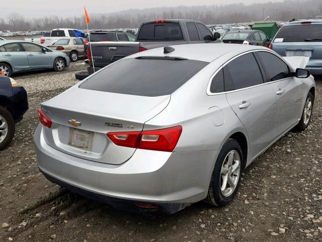 1G1ZB5STXGF236998 - 2016 CHEVROLET MALIBU LS 银色 照片 4