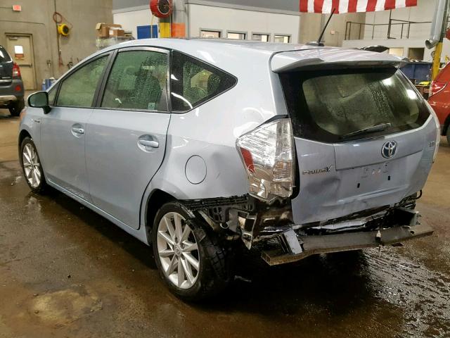 JTDZN3EU5E3363518 - 2014 TOYOTA PRIUS V SILVER photo 3