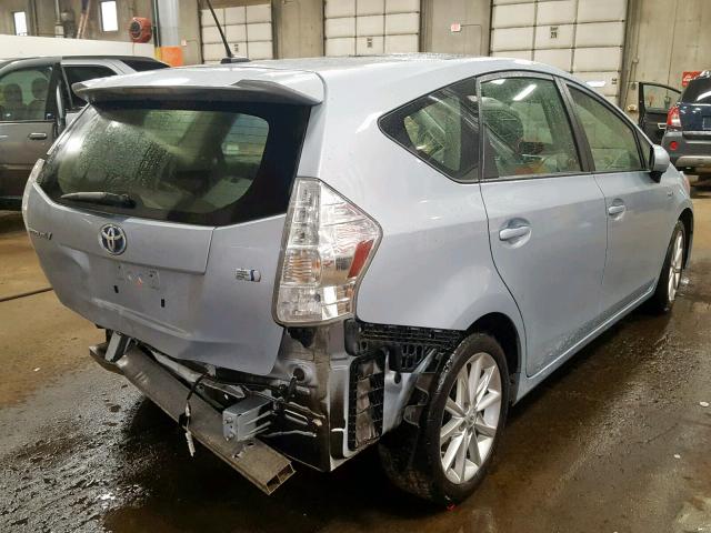 JTDZN3EU5E3363518 - 2014 TOYOTA PRIUS V SILVER photo 4