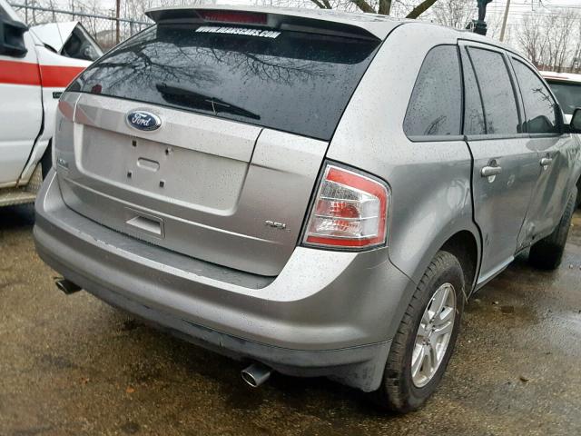 2FMDK38C68BA20562 - 2008 FORD EDGE SEL SILVER photo 4