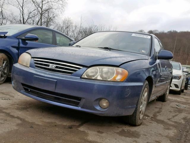 KNAFB121X35222971 - 2003 KIA SPECTRA BA BLUE photo 2