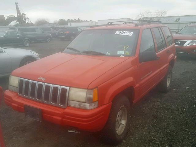 1J4GZ48Y9WC230482 - 1998 JEEP GRAND CHER RED photo 2