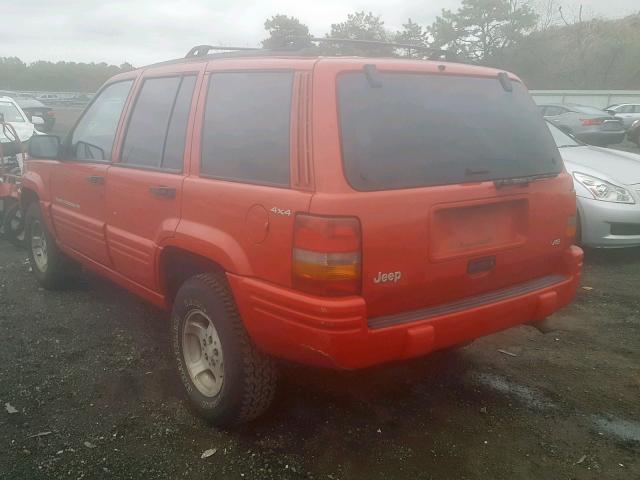 1J4GZ48Y9WC230482 - 1998 JEEP GRAND CHER RED photo 3