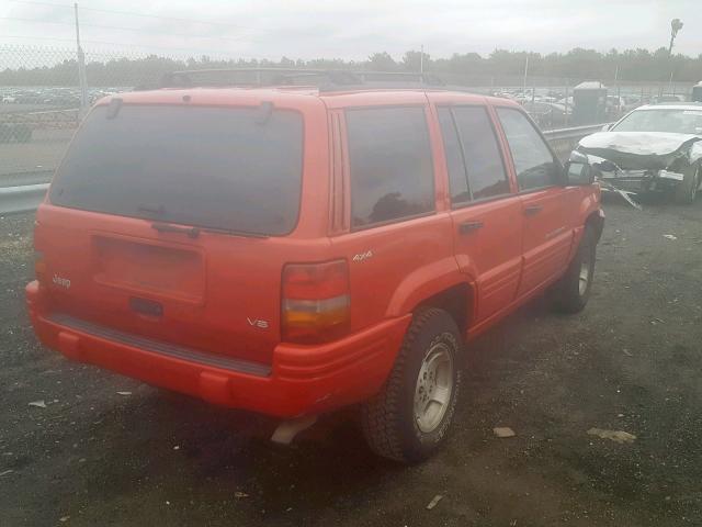 1J4GZ48Y9WC230482 - 1998 JEEP GRAND CHER RED photo 4