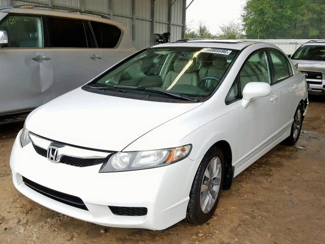 2HGFA16969H529708 - 2009 HONDA CIVIC EXL WHITE photo 2