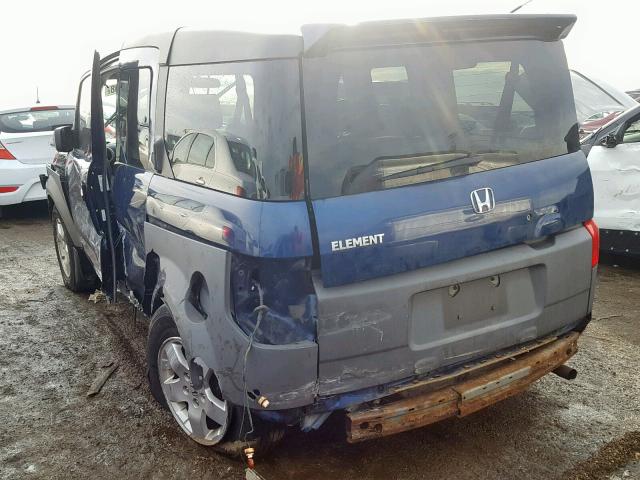 5J6YH285X3L009986 - 2003 HONDA ELEMENT EX BLUE photo 3