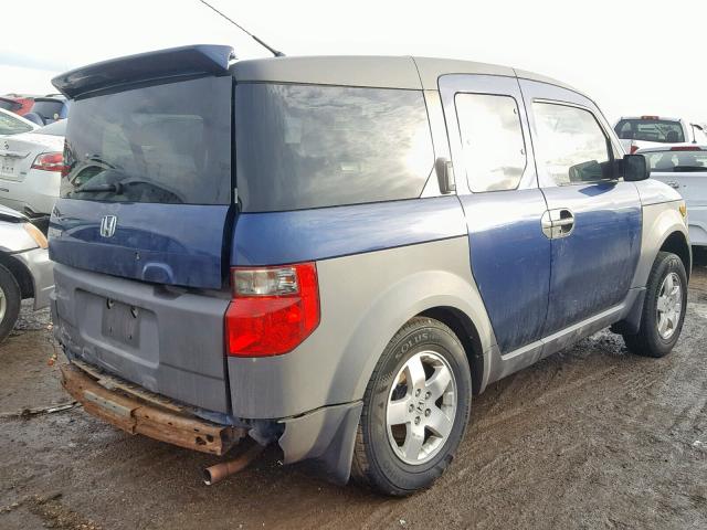 5J6YH285X3L009986 - 2003 HONDA ELEMENT EX BLUE photo 4