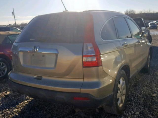 JHLRE38727C009287 - 2007 HONDA CR-V EXL GOLD photo 4