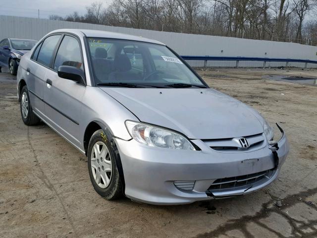 1HGES16405L014990 - 2005 HONDA CIVIC DX SILVER photo 1