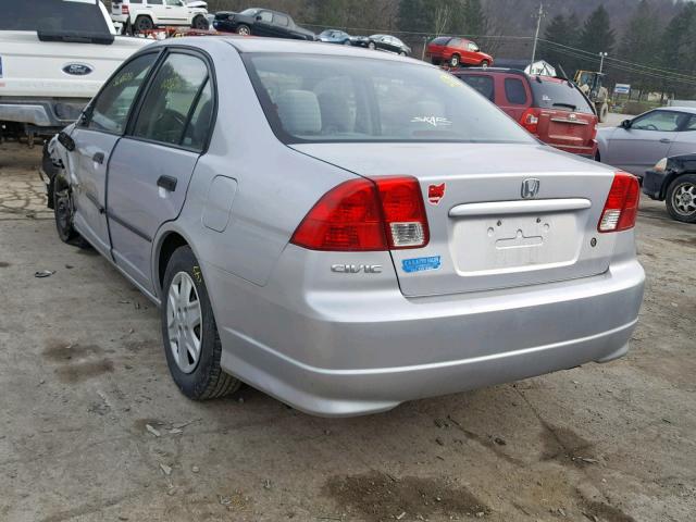 1HGES16405L014990 - 2005 HONDA CIVIC DX SILVER photo 3