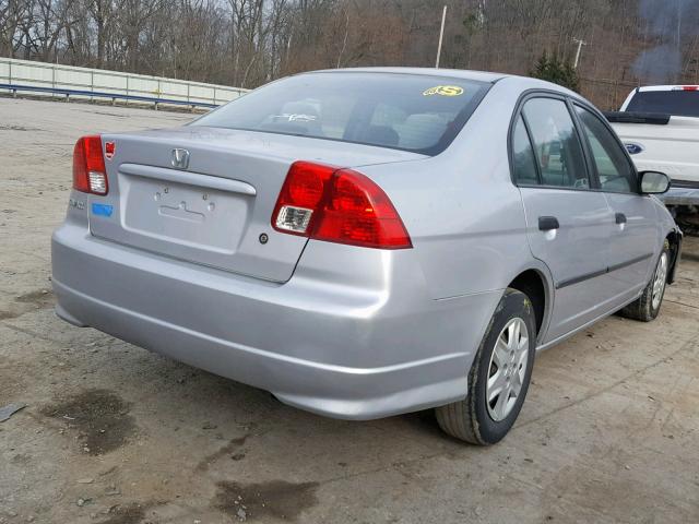 1HGES16405L014990 - 2005 HONDA CIVIC DX SILVER photo 4