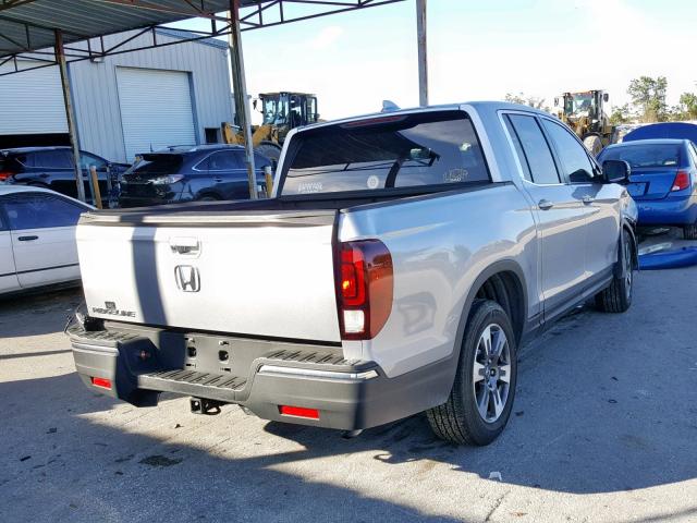 5FPYK2F68JB001606 - 2018 HONDA RIDGELINE SILVER photo 4