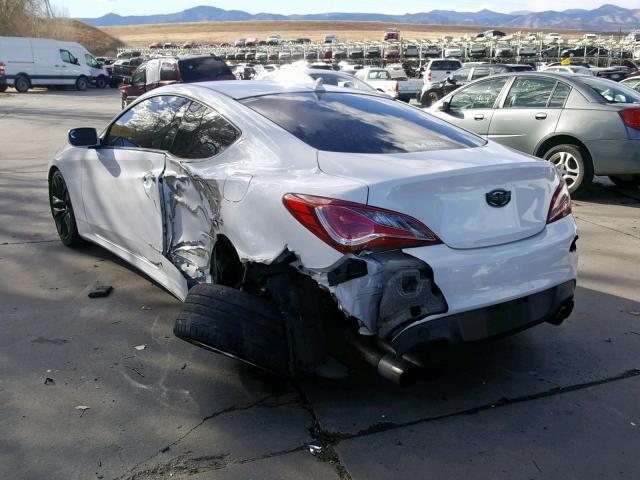 KMHHT6KD8DU110107 - 2013 HYUNDAI GENESIS CO WHITE photo 3