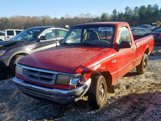 1FTCR10UXTUA18014 - 1996 FORD RANGER RED photo 2