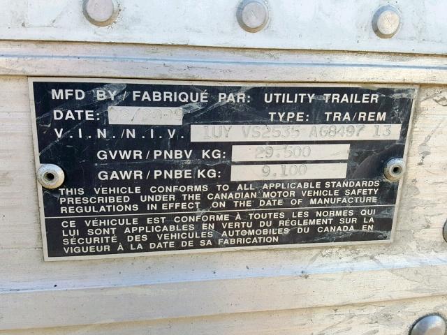 1UYVS2535AG849713 - 2010 UTILITY TRAILER 白色 照片 10