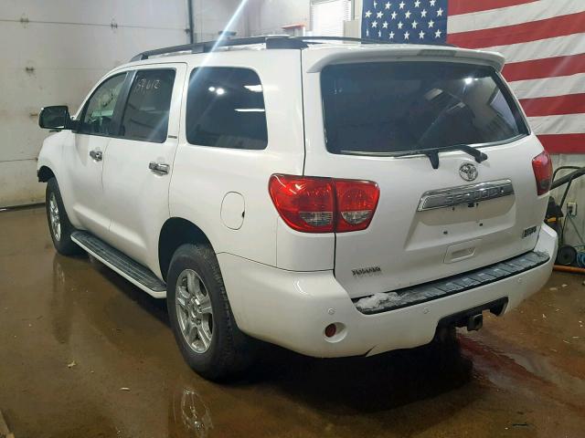 5TDBY68A78S007540 - 2008 TOYOTA SEQUOIA LI WHITE photo 3