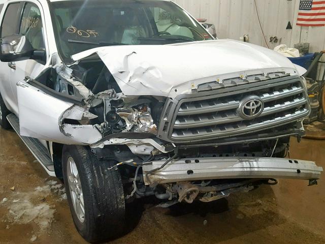 5TDBY68A78S007540 - 2008 TOYOTA SEQUOIA LI WHITE photo 9