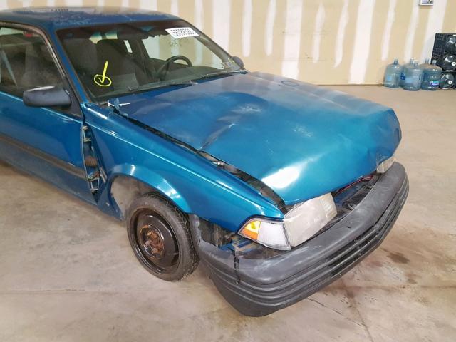 1G1JC1446R7178247 - 1994 CHEVROLET CAVALIER V TEAL photo 9