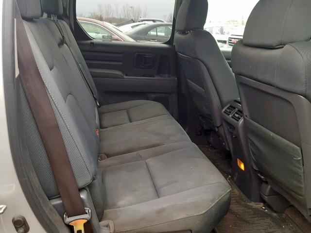 2HJYK16228H541730 - 2008 HONDA RIDGELINE SILVER photo 6