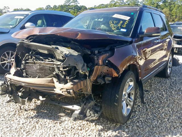 1FMHK7F89CGA12934 - 2012 FORD EXPLORER L BROWN photo 2