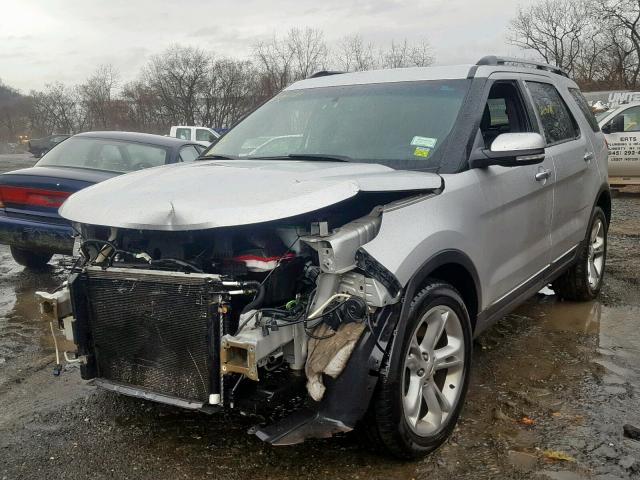 1FM5K8F8XFGA78051 - 2015 FORD EXPLORER L SILVER photo 2