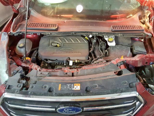 1FMCU0JD5HUC04845 - 2017 FORD ESCAPE TIT MAROON photo 7