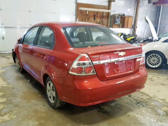 KL1TD5DE2AB044471 - 2010 CHEVROLET AVEO LS RED photo 3