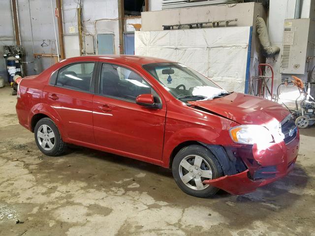 KL1TD5DE2AB044471 - 2010 CHEVROLET AVEO LS RED photo 9