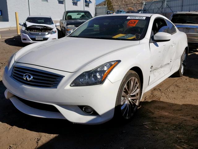 JN1CV6EL2DM982281 - 2013 INFINITI G37 WHITE photo 2