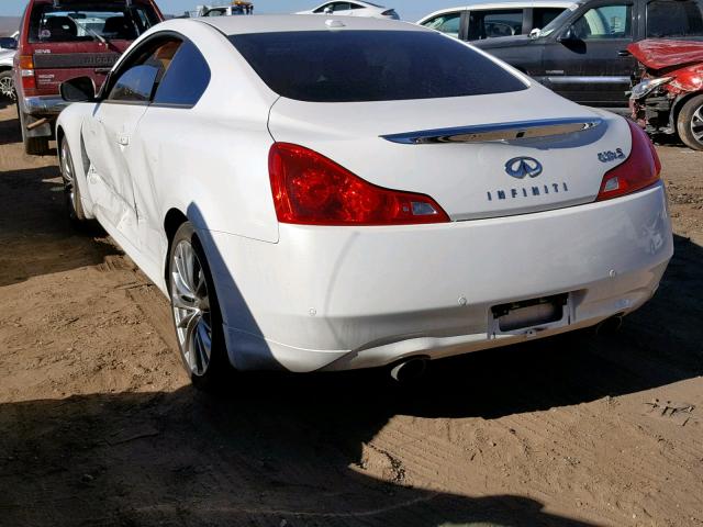 JN1CV6EL2DM982281 - 2013 INFINITI G37 WHITE photo 3