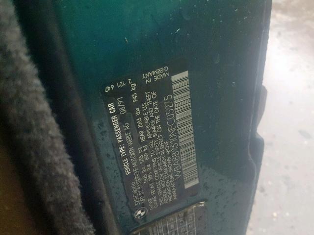 WBABB1310NEC05275 - 1992 BMW 325 IC GREEN photo 10