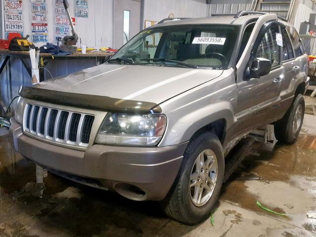 1J4GX48S04C320473 - 2004 JEEP GRAND CHER BEIGE photo 2