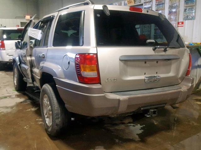 1J4GX48S04C320473 - 2004 JEEP GRAND CHER BEIGE photo 3