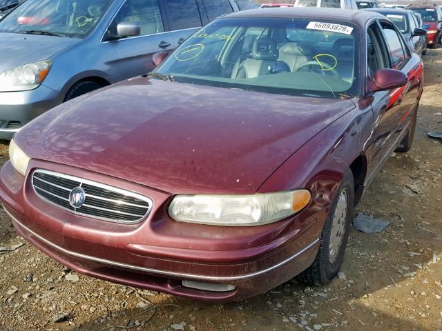 2G4WB52K5W1498978 - 1998 BUICK REGAL LS MAROON photo 2